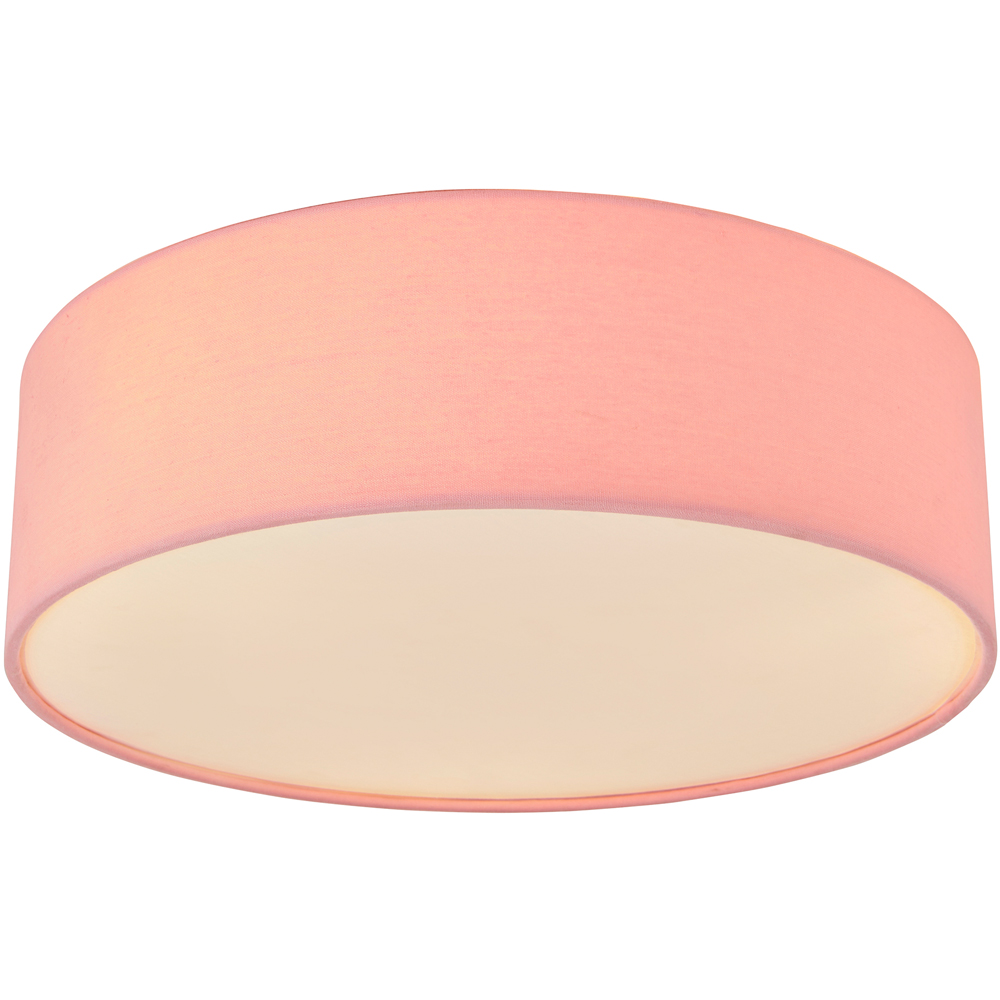 Glow Round Pink Diffused 3 Light Flush Ceiling Light Image 3