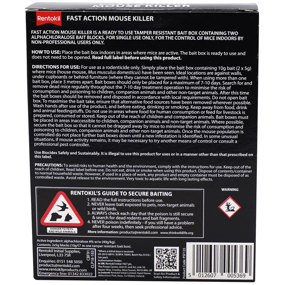 Rentokil Fast Action Mouse Killer Image 2