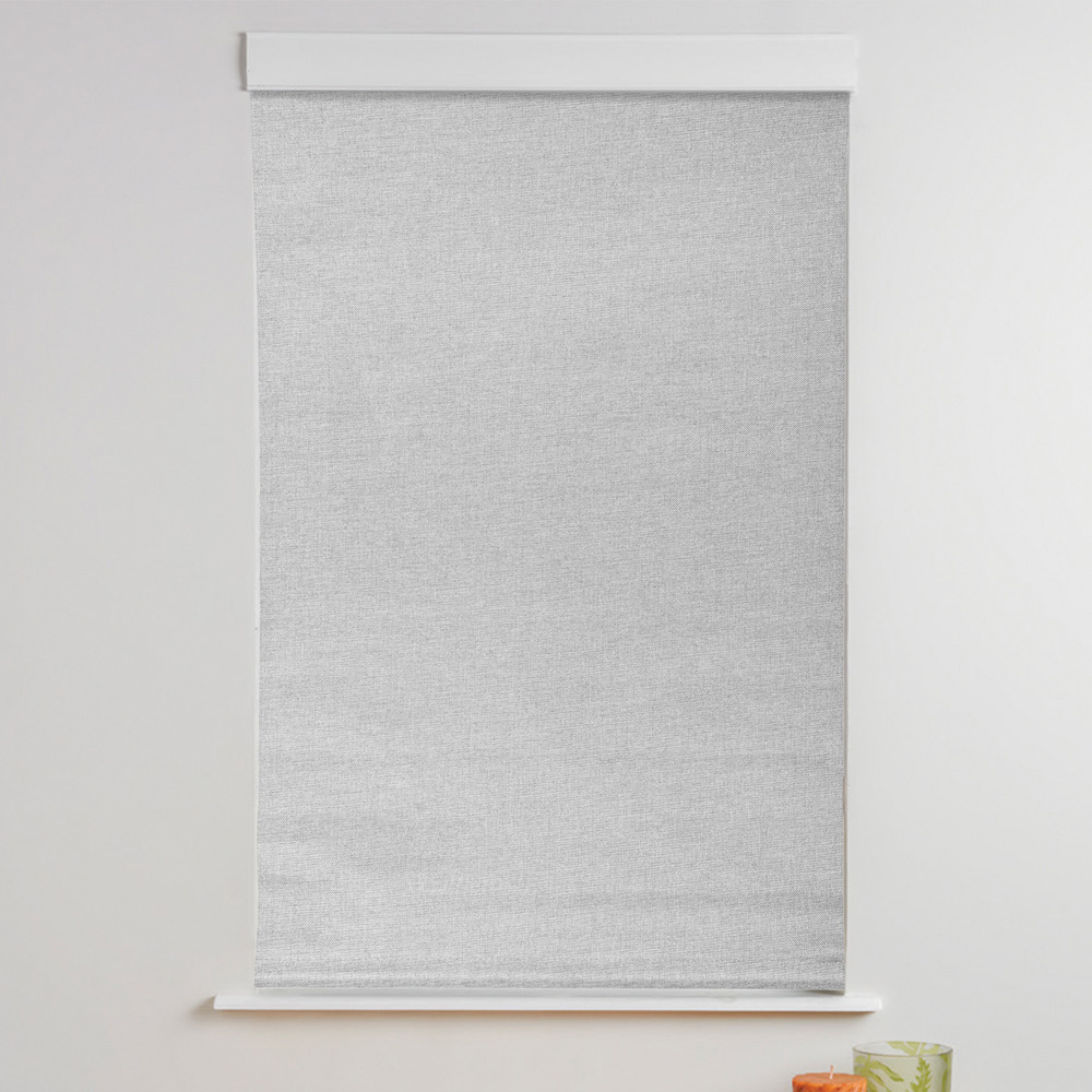 Textured Blackout Blind Silver 60cm Image 1