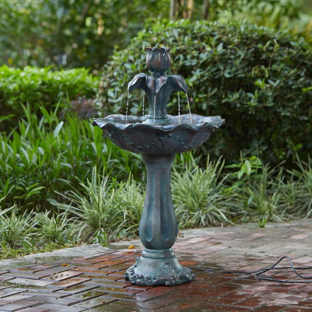 Vossmoon Floriana Floral Garden Water Fountain Image 2