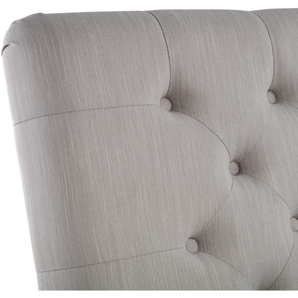 Julian Bowen Wilton Double Deep Button Grey Linen Bed Frame with Underbed Drawers Image 7