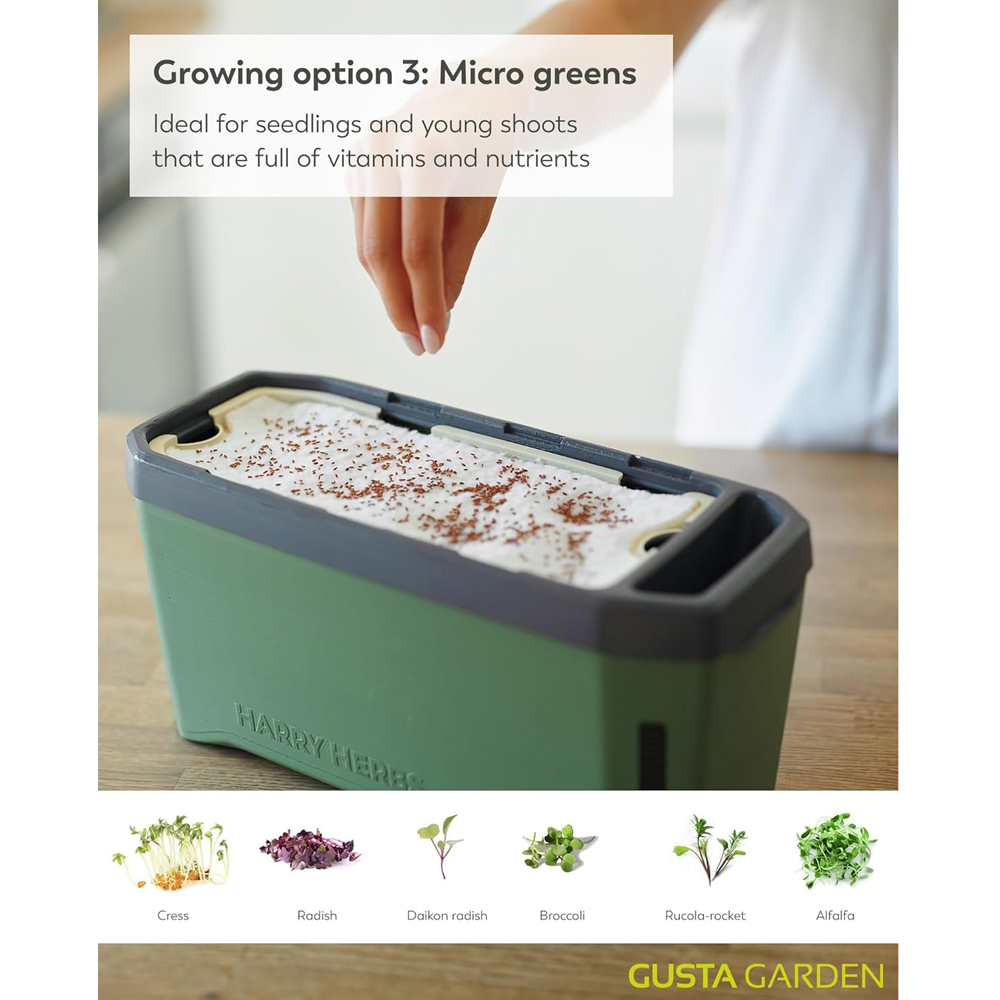 Gusta Garden Harry Herbs 4-in-1 Blue Herb Pot Image 5
