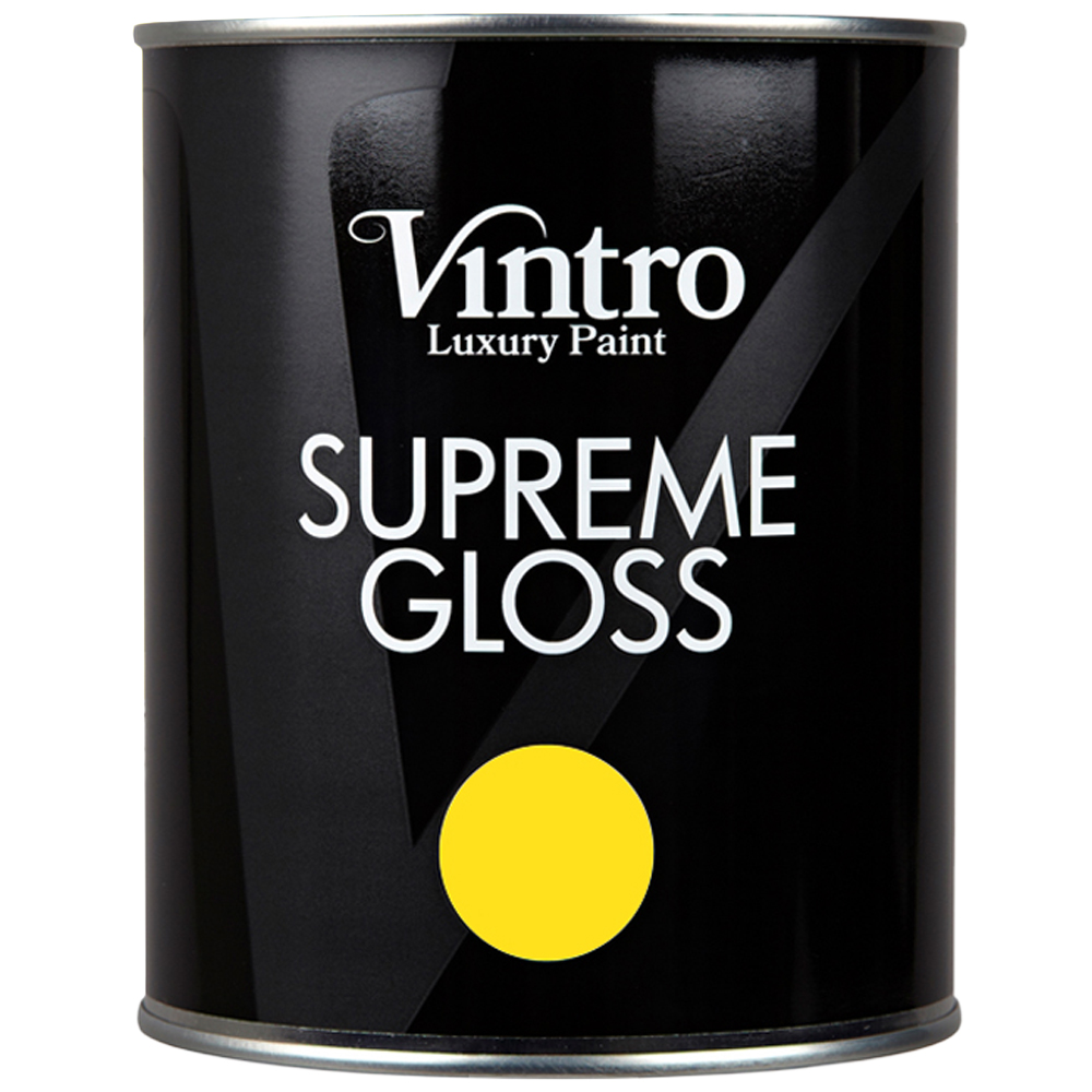 Vintro Paint Walls and Ceilings Osborne Yellow Gloss Paint 1L Image 2