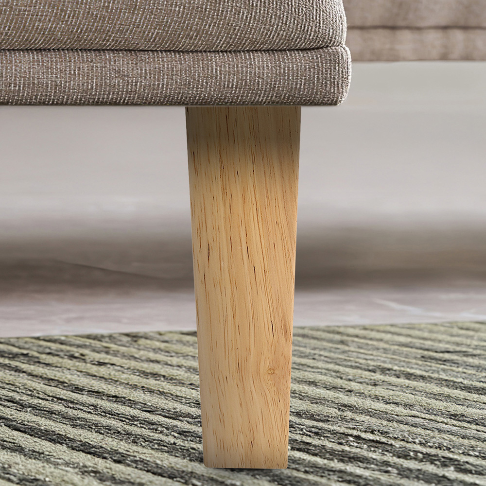 Living and Home Square Solid Oak Wood Furniture Leg 20cm 4 Pack Image 2