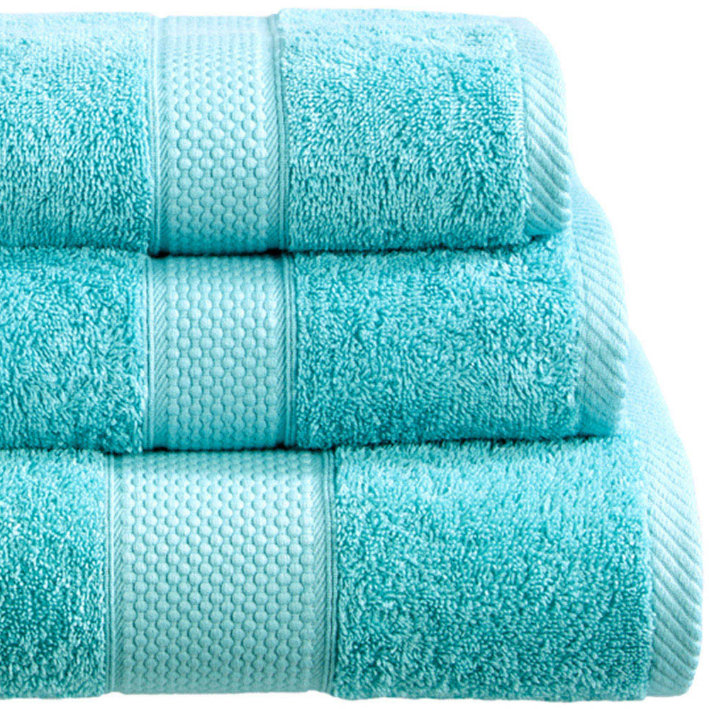 Imperial Ringspun Combed Cotton Aqua Turkish Bath Sheet Image 2