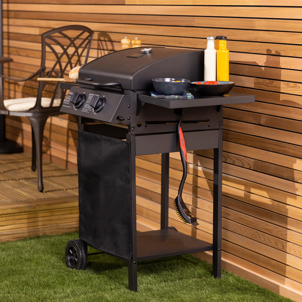 Charles Bentley Deluxe Auto Ignition 2 Burner Gas BBQ Black Image 8