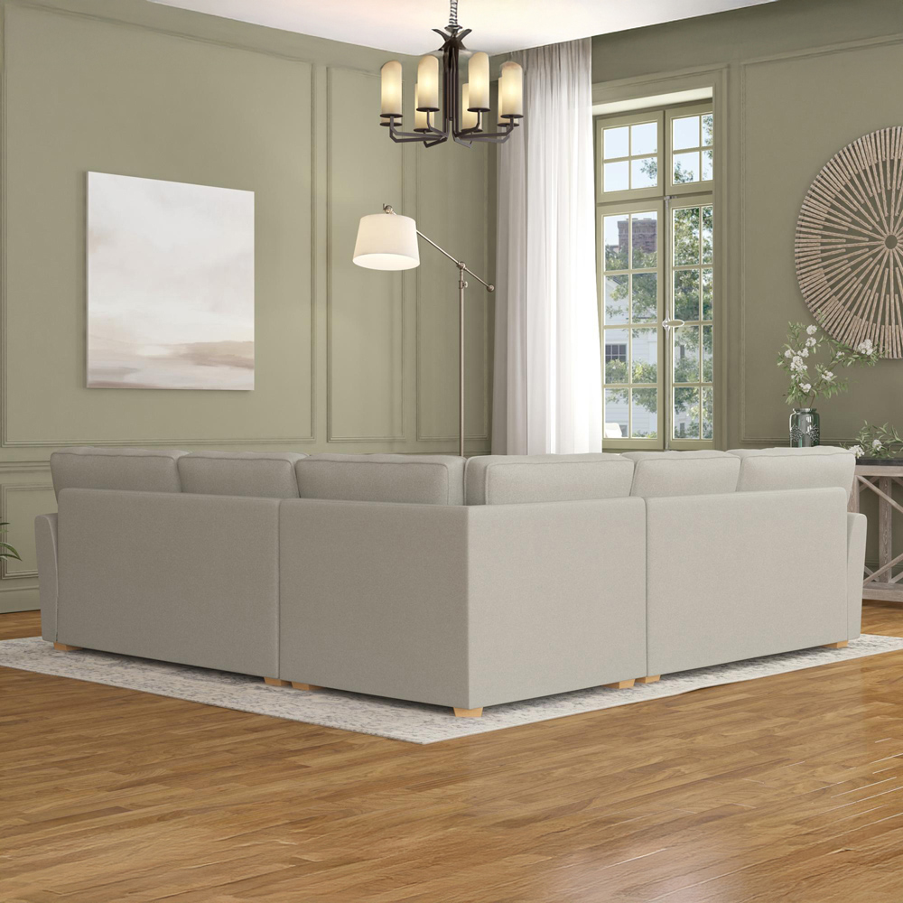 Wendleberry 4 Seater Venice Mink Fixed Back Corner Sofa Image 6