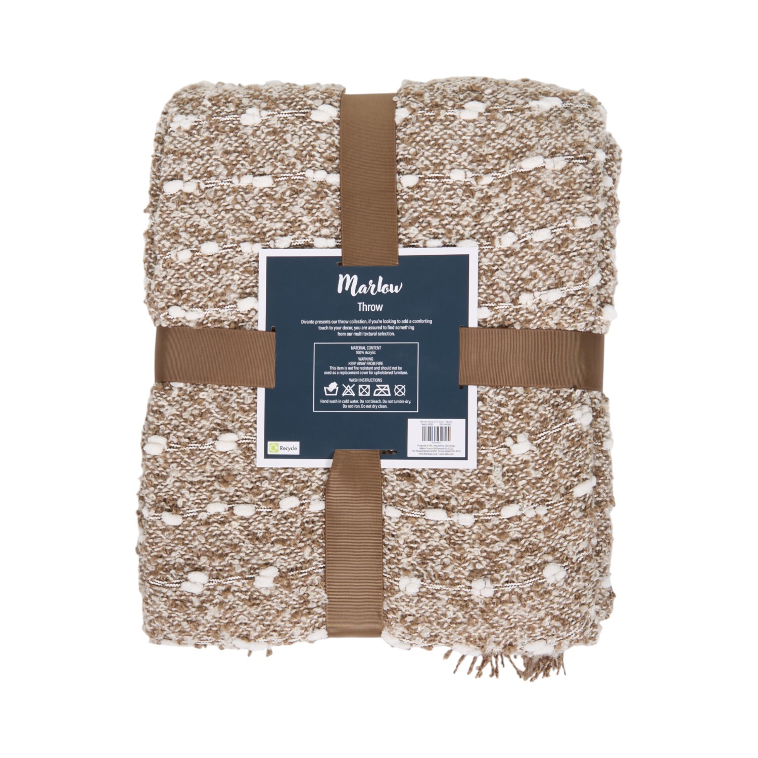 Marlow Woven Throw Mocha Image 2