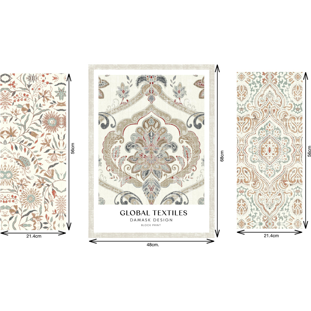 Arthouse 3-in-1 Damask Canvas Set Image 4