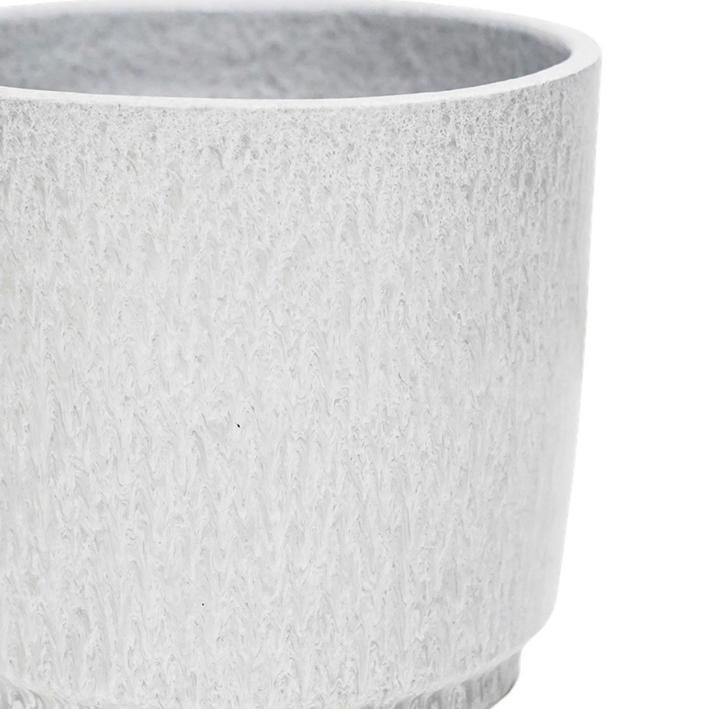 Ivyline Wesley White Marble Planter 22 x 26cm Image 2