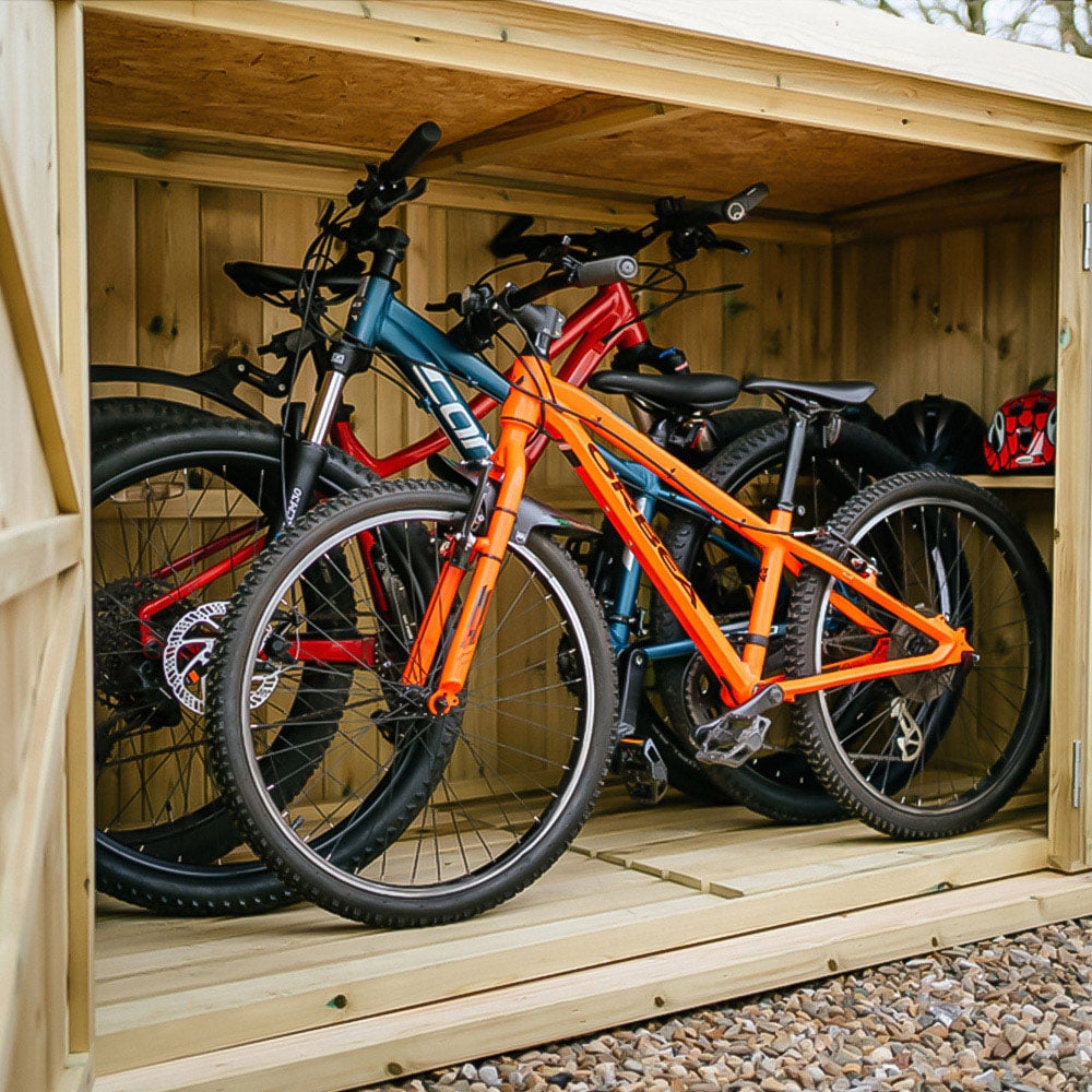 The Garden Village Chipping 7 x 4ft Large Bike Shed Image 6