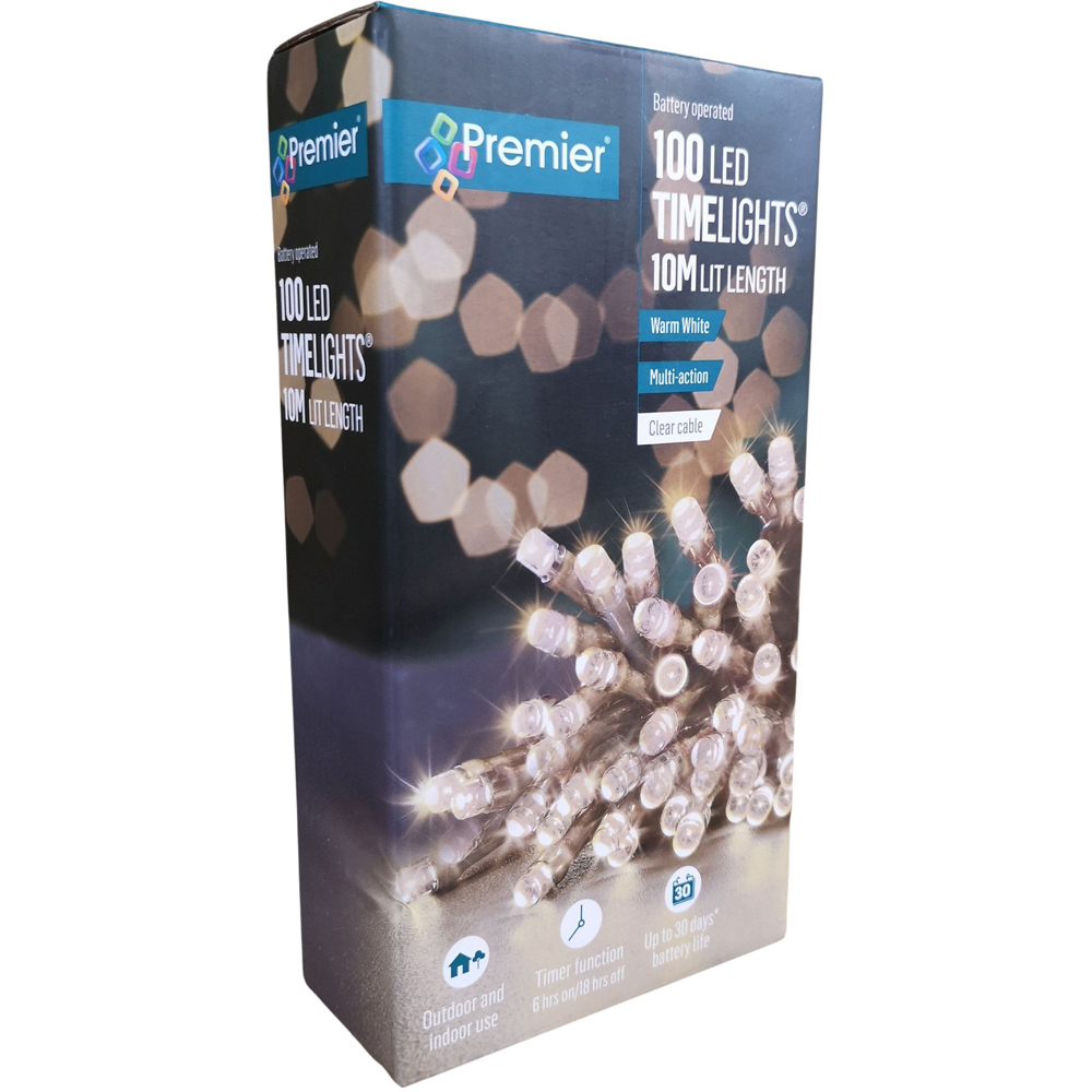 Premier TimeLights 100 Warm White LED Multi-Function Christmas String Light 10m Image 2