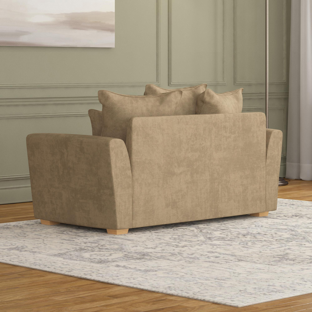 Wendleberry 2 Seater Mink Plush Velvet Scatter Back Sofa Image 6