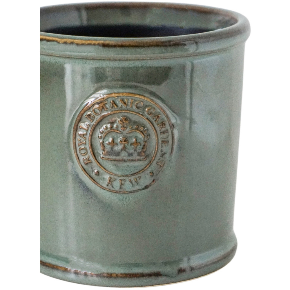 Ivyline Kew Sage Ceramic Embossed Reactive Glaze Indoor Planter 19cm Image 3