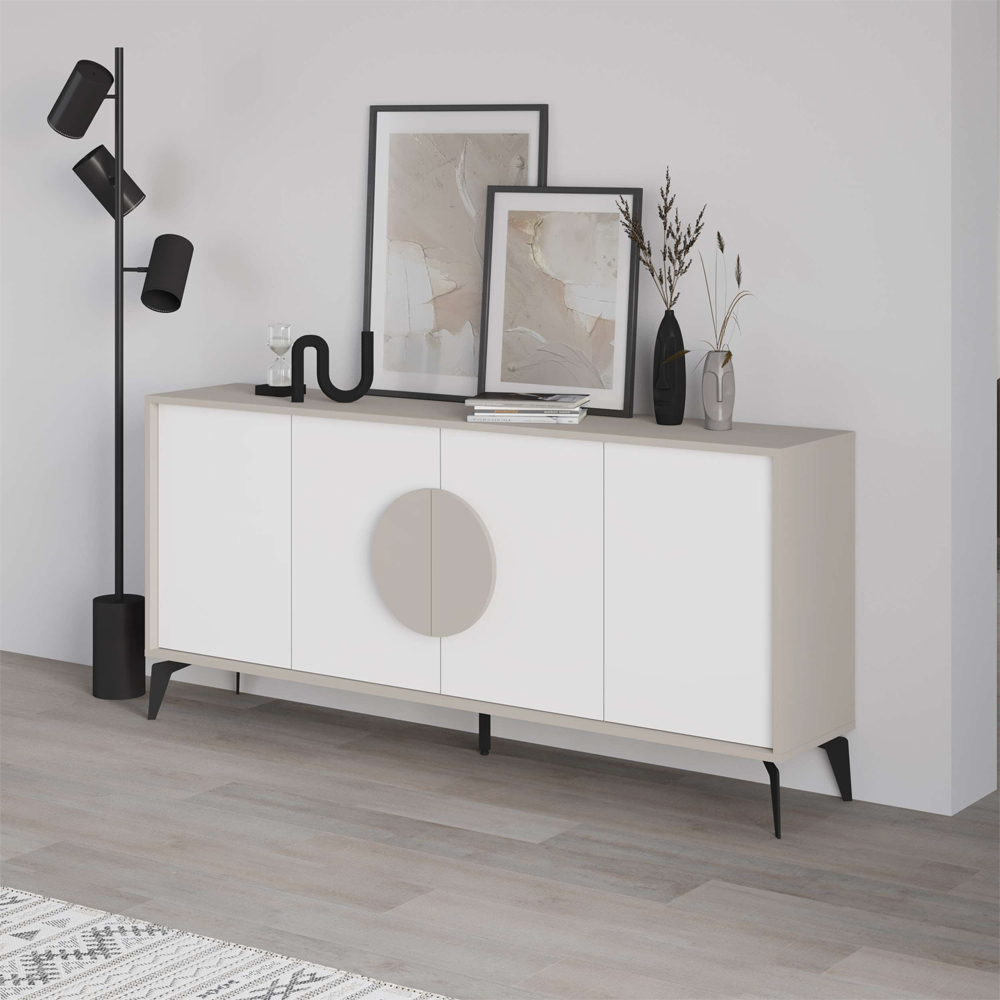 Decortie Gora Sandstone and White Console Sideboard Image 5