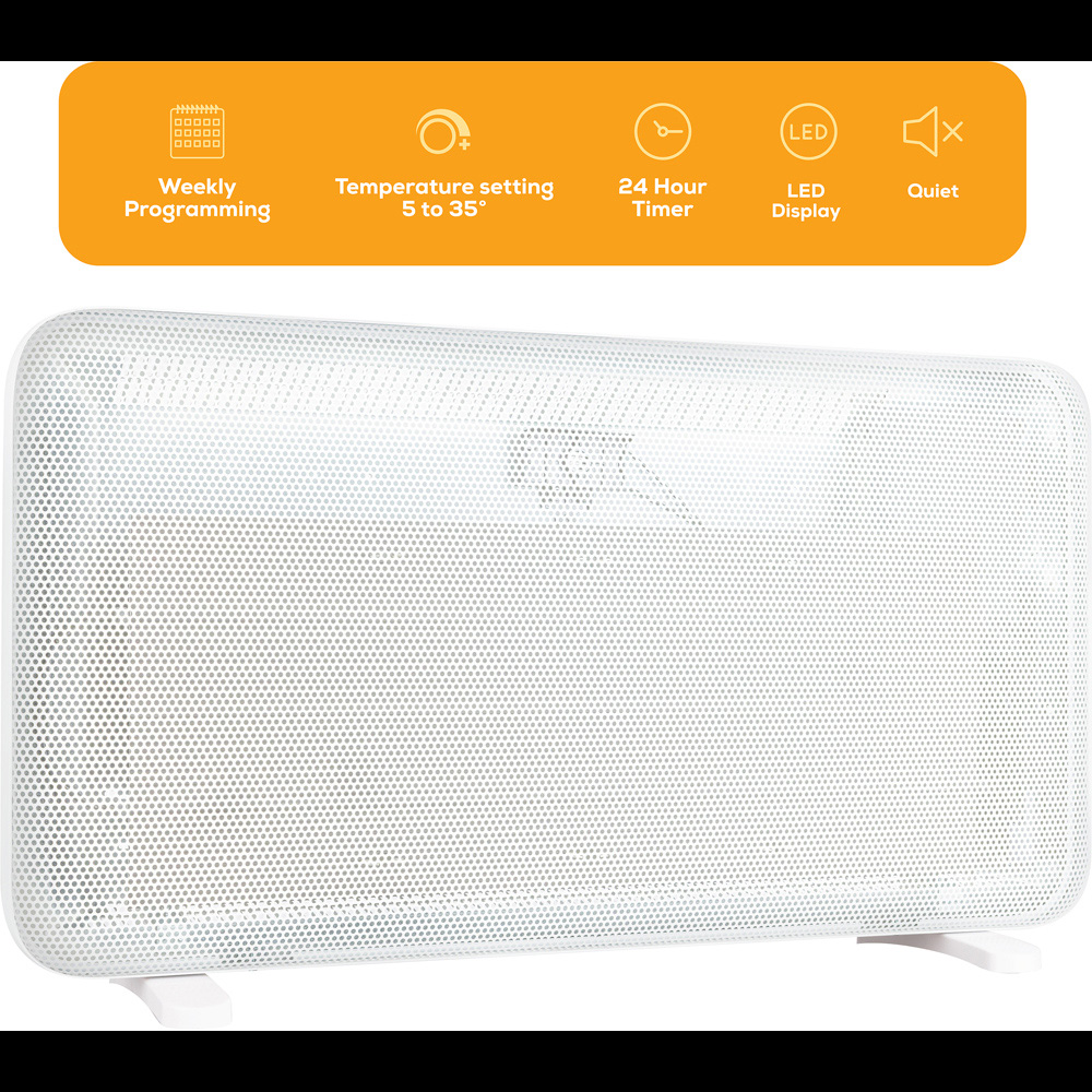 TCP White 2 in 1 Infrared Convection Wall Mounted and Free Standing Heater 2000W Image 8