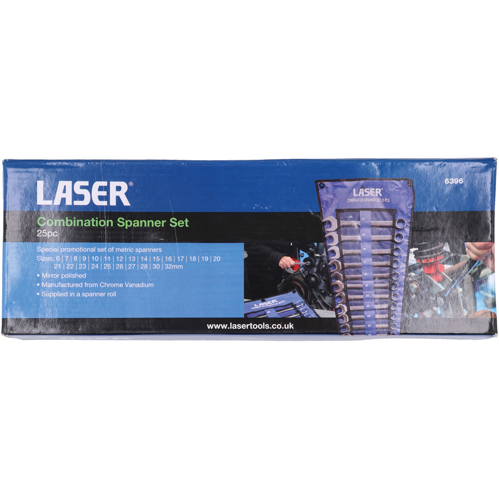 Laser 25 Piece 6-32mm Polished Finish Bi-Hex Combination Spanner Set Image 5