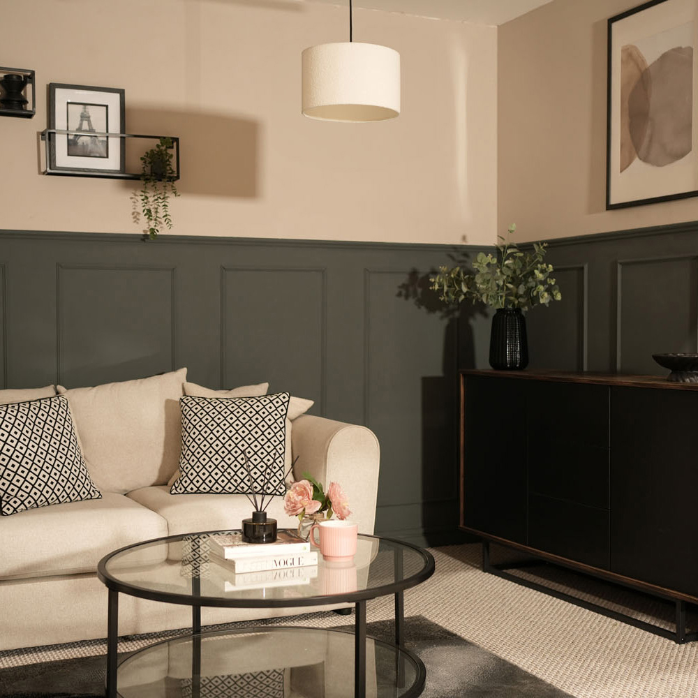 ValueLights Reni Cream Boucle Ceiling Drum Lamp Shade Small Image 5