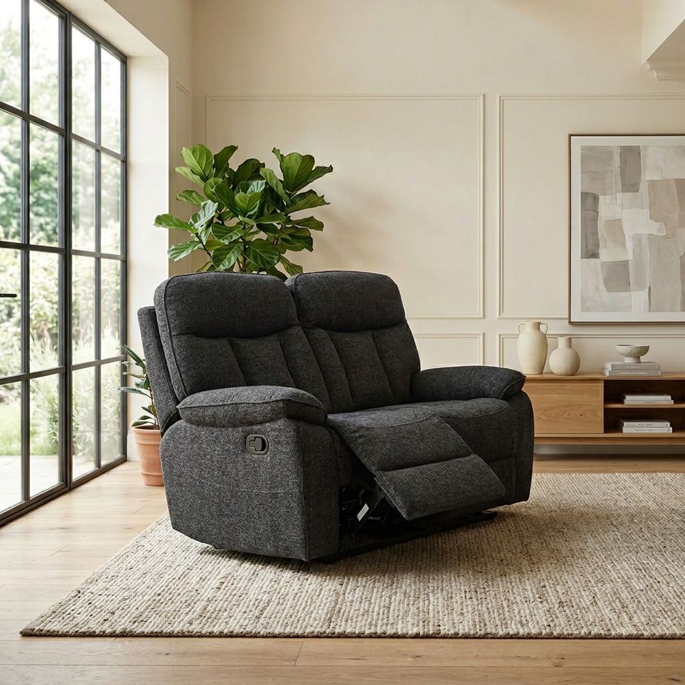 Parker Recliner Sofa Dark Grey 2 Seater Image 3