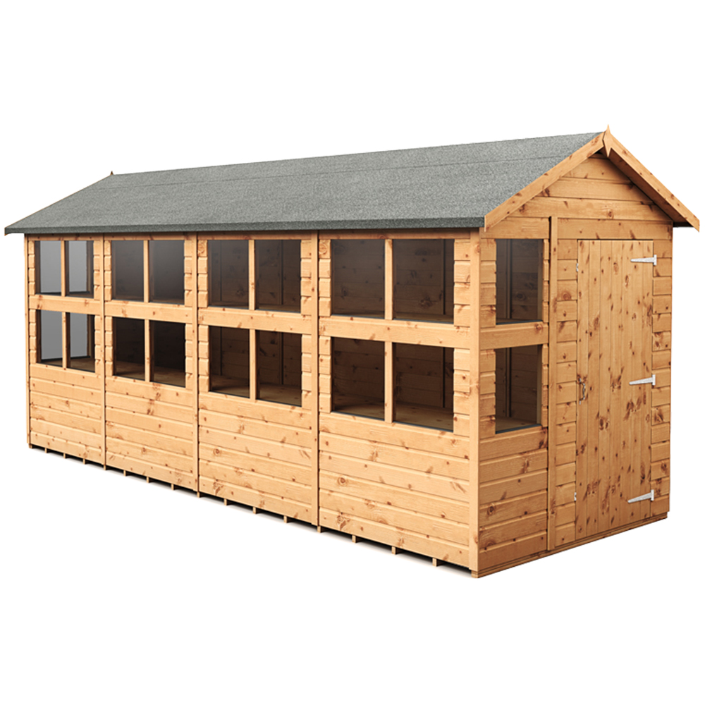 Empire Sheds 6 x 16ft 2 Door Dipped Treated Tongue and Groove Apex Potting Shed Image 1