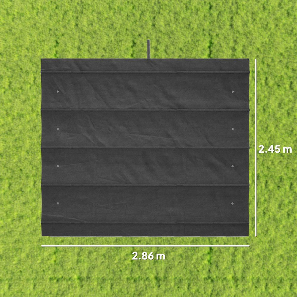 Outsunny 3 x 2m Dark Grey Retractable Sun Shade Pergola Roof Image 9