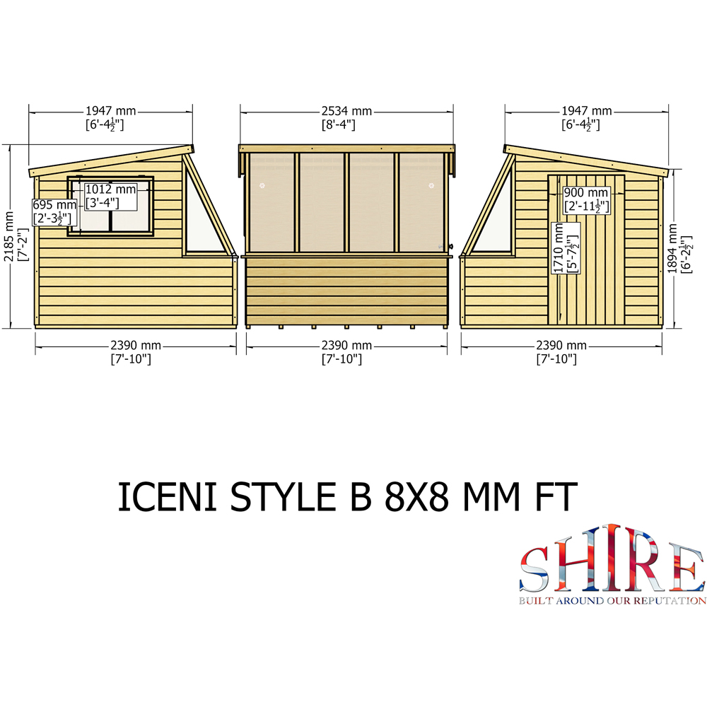 Shire 8 x 8ft Style B Shiplap Potting Shed Image 7