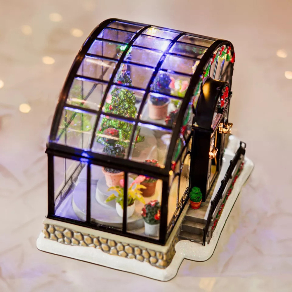 Marco Paul Warm White LED Light Up Wooden Village Scene House Christmas Ornament 30cm Image 8