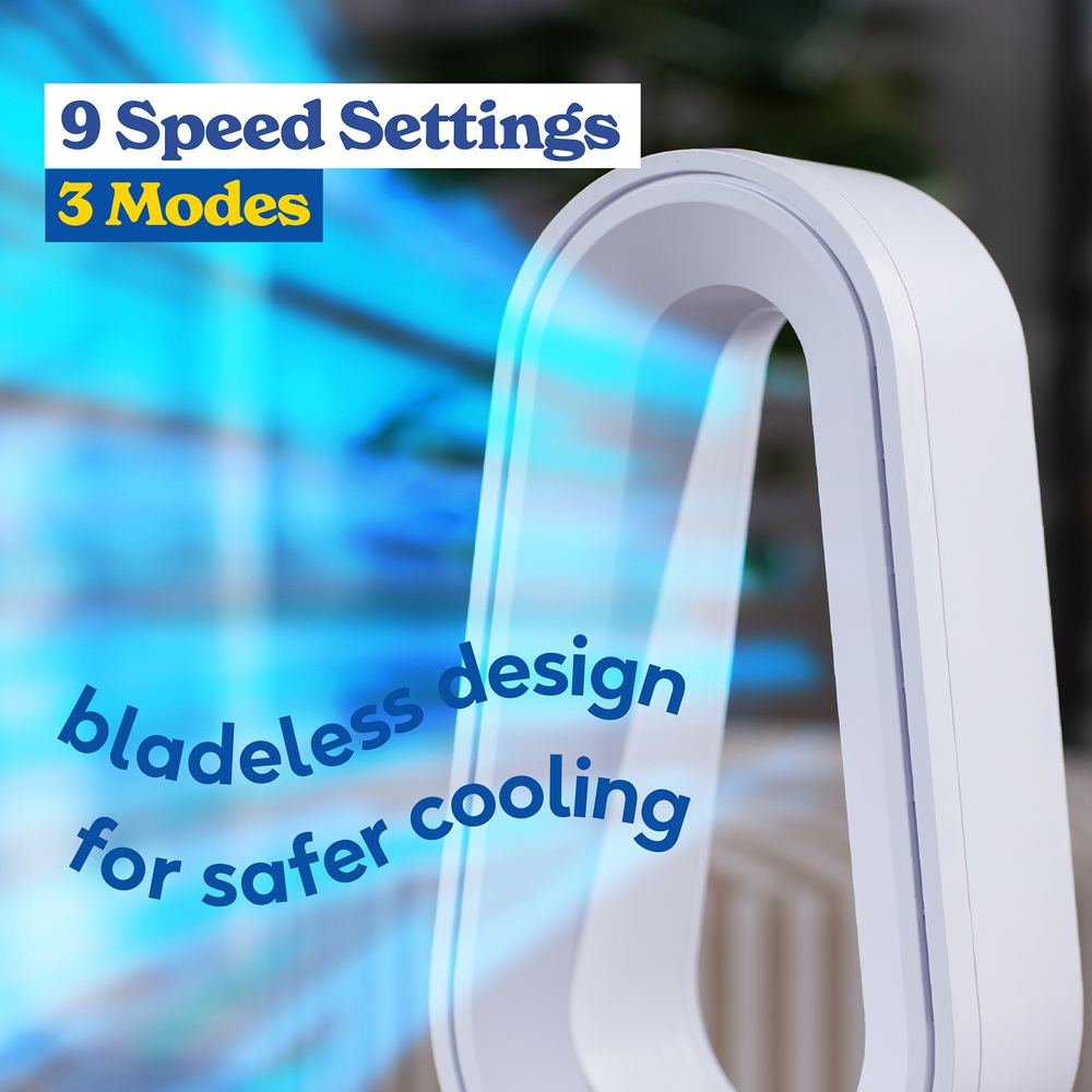 Russell Hobbs White Smart Oscillating Bladeless Cooling Fan with Remote Image 5