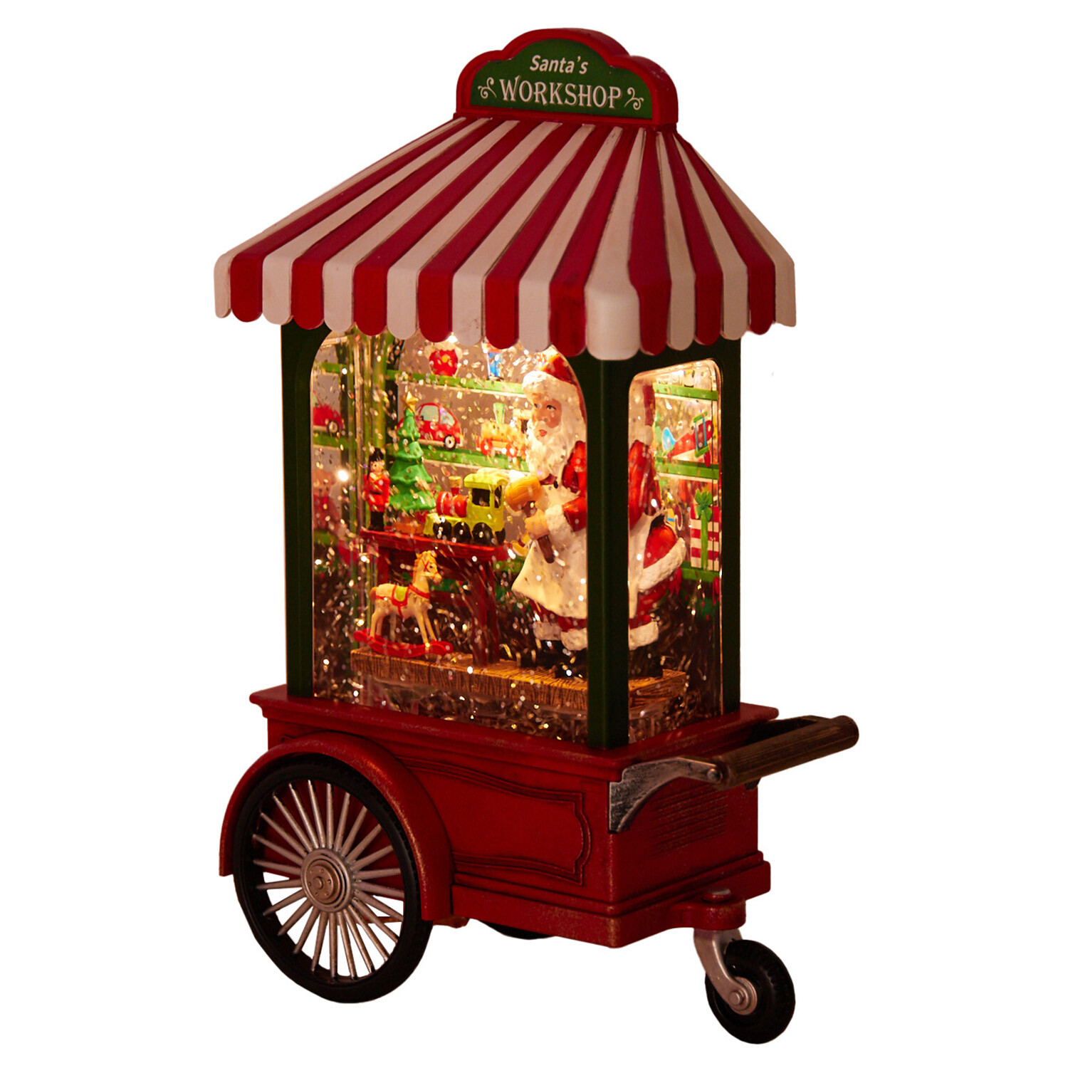 Santas Workshop LED Glitter Spinner - Red Image 3