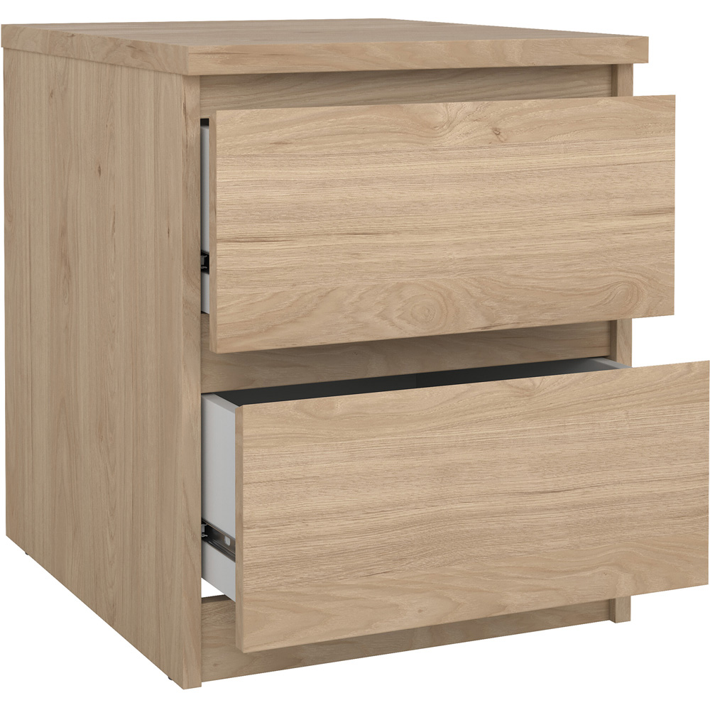 Florence Naia 2 Drawer Jackson Hickory Bedside Table Image 4