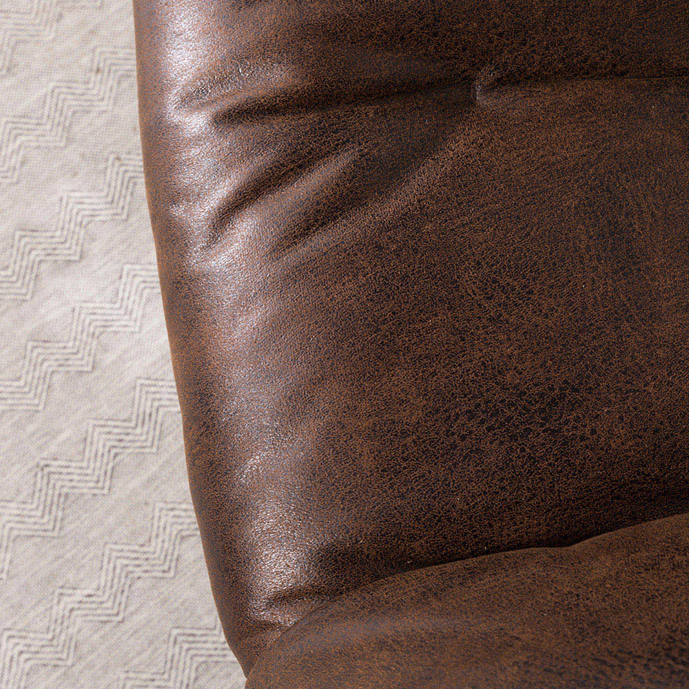 Living and Home Brown Tufted Leisure Armchair with Metal Legs Image 5
