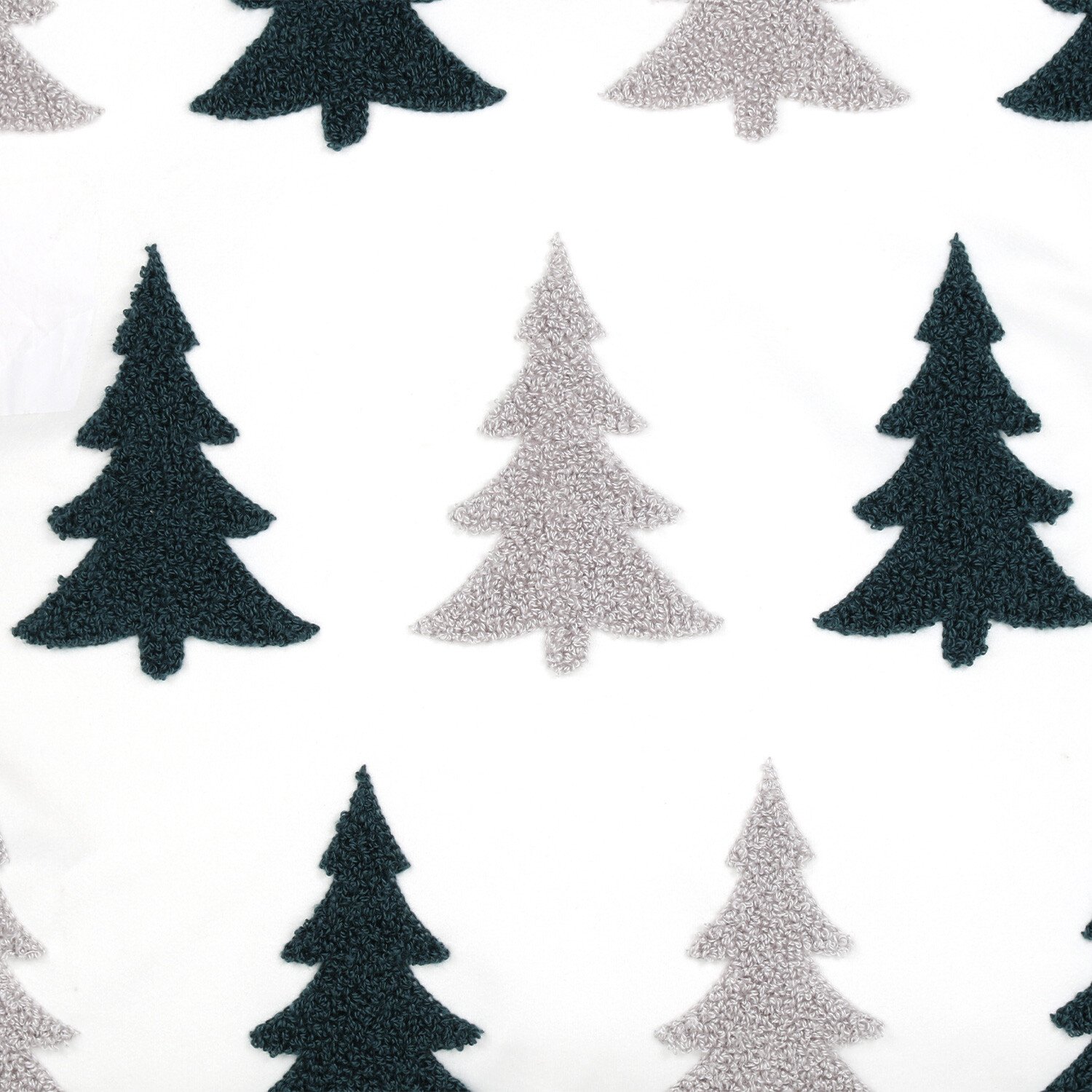 Woodland Trees Embroidered Cushion - White Image 2