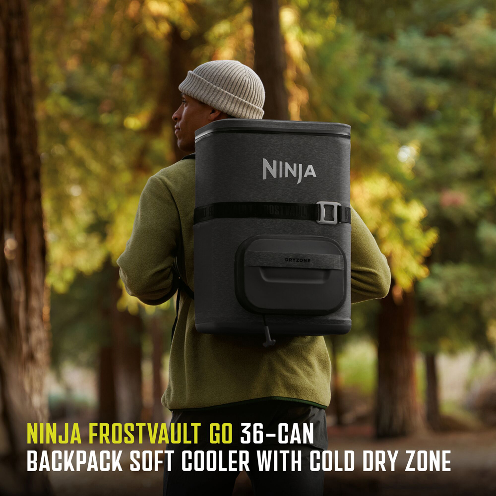 Ninja FrostVault Go 36 Can Charcoal Grey Cooler Backpack 23L Image 5