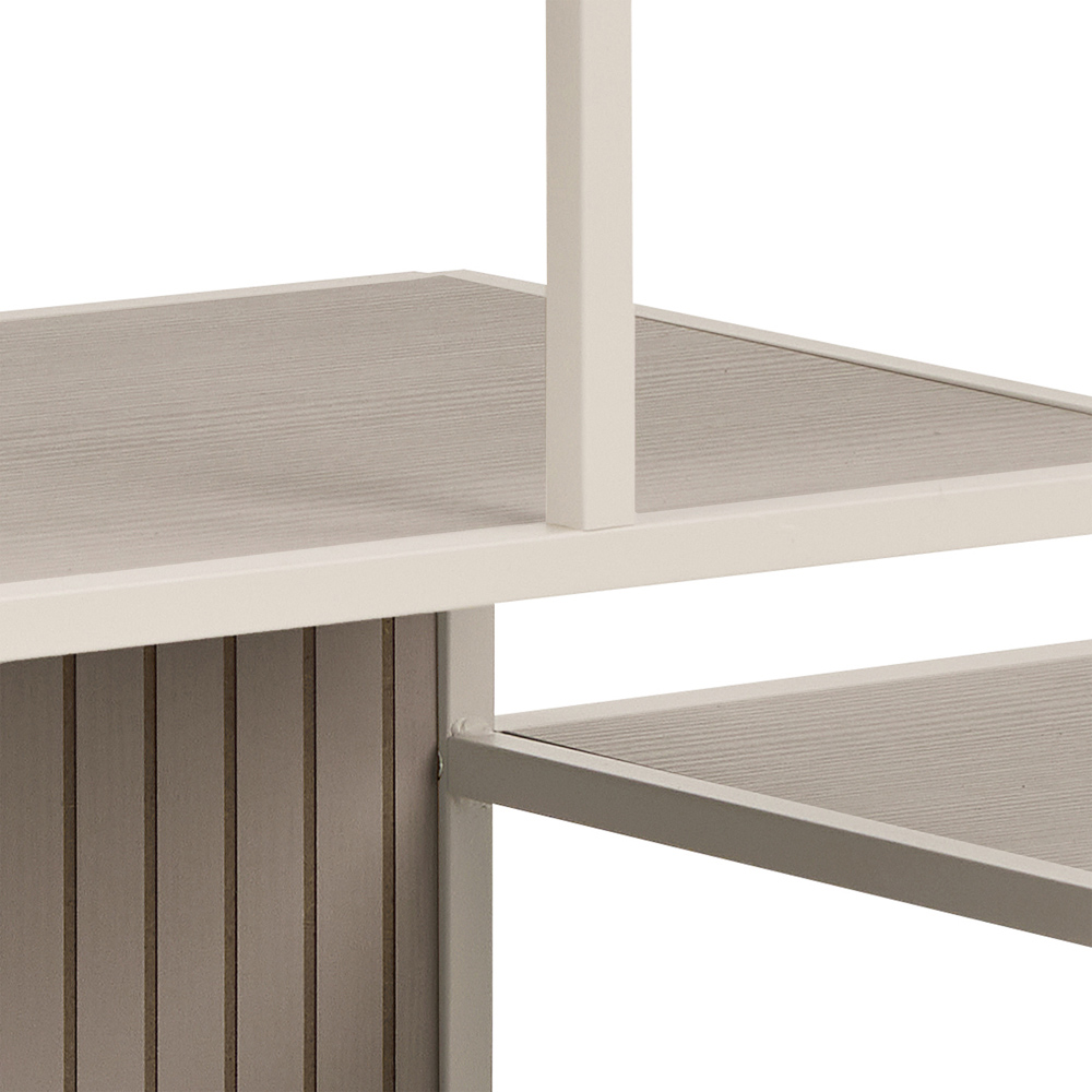 Florence Seaford 4 Shelf Wide Grey Steel Bookcase Image 6