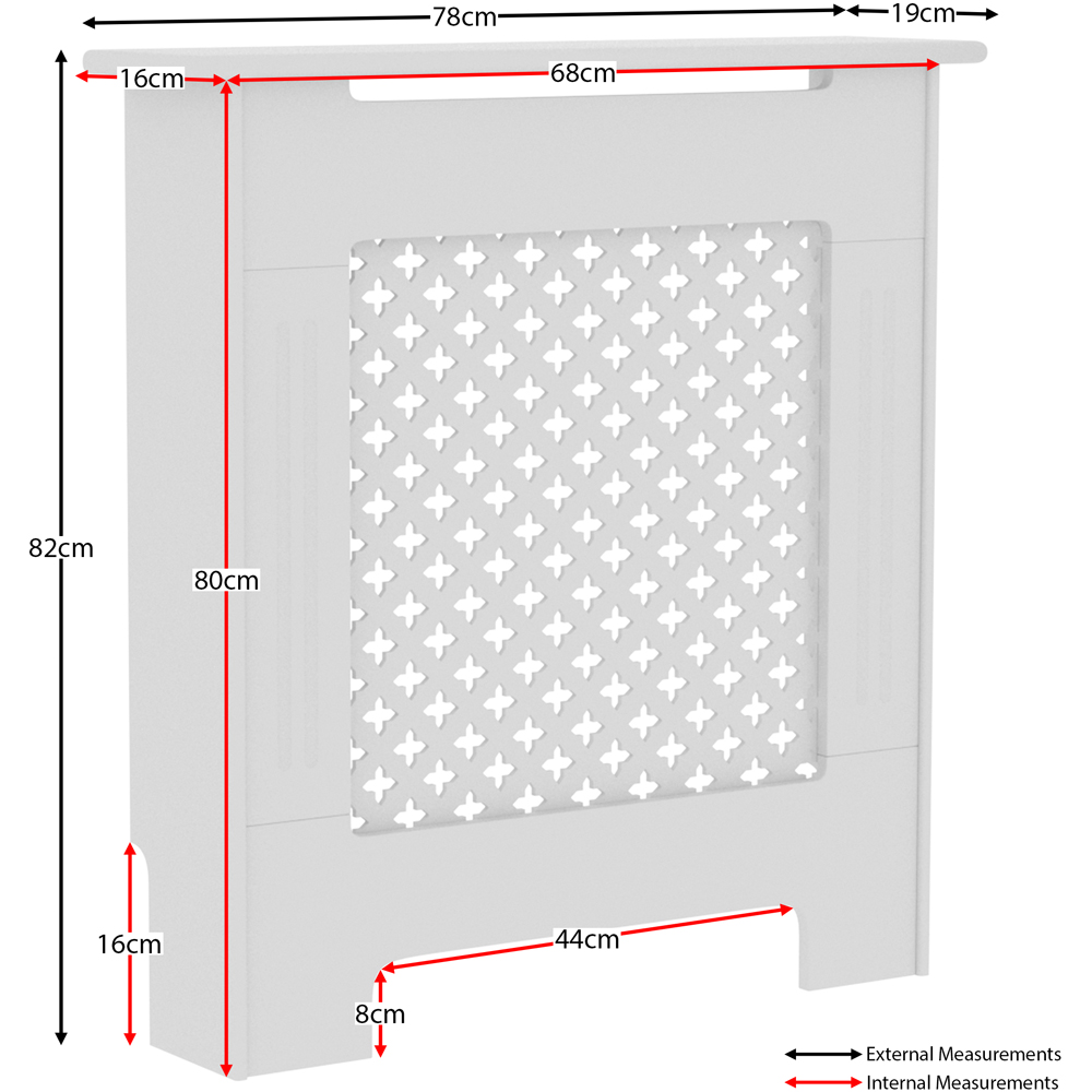 Vida Designs Oxford White Radiator Cover Small Image 6