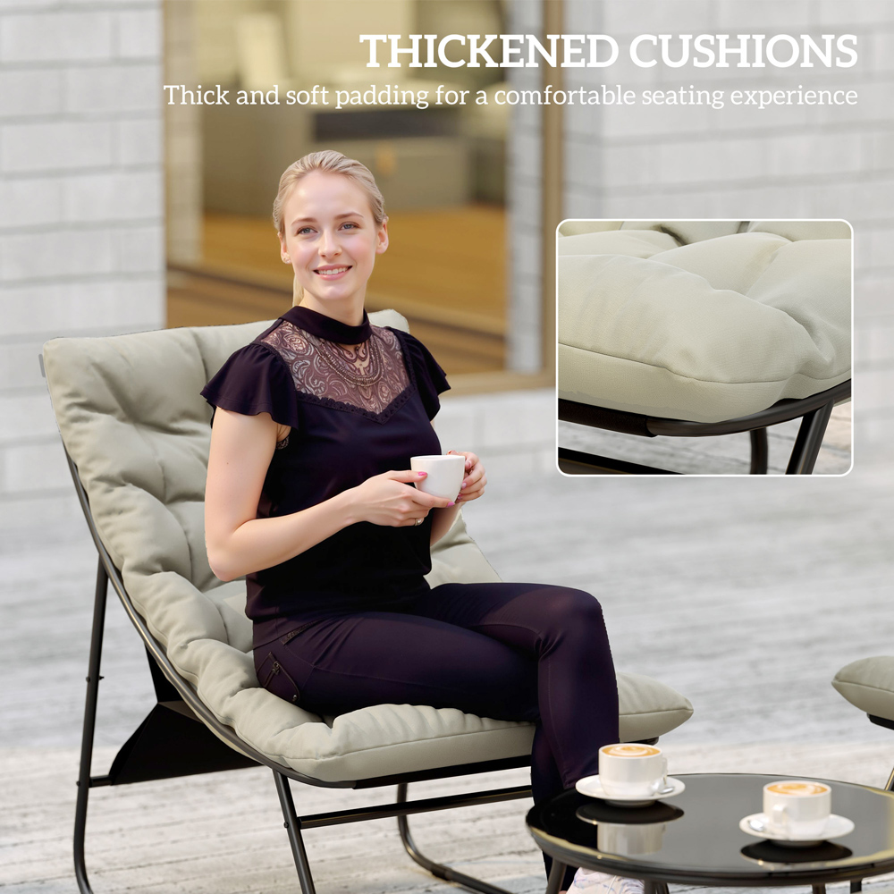 Outsunny 4 Seater Light Grey Garden Sofa Set Image 7