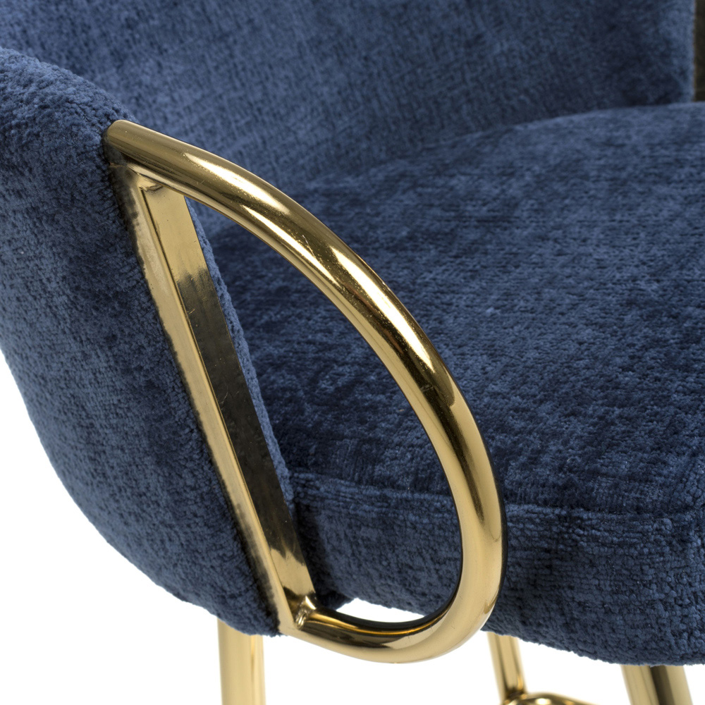 Shankar Volero Blue Textured Bar Stool Image 7