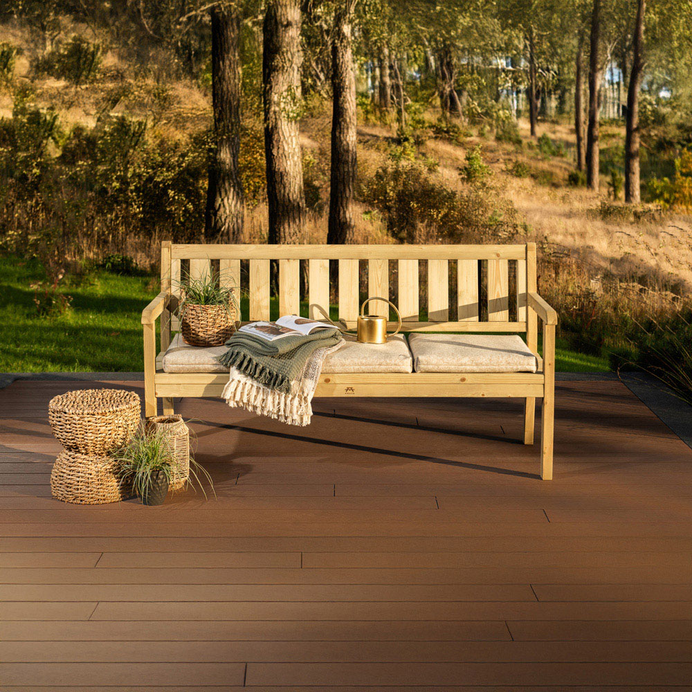 AMATA Ungurs 3 Seater Green Straight Bench Image 8