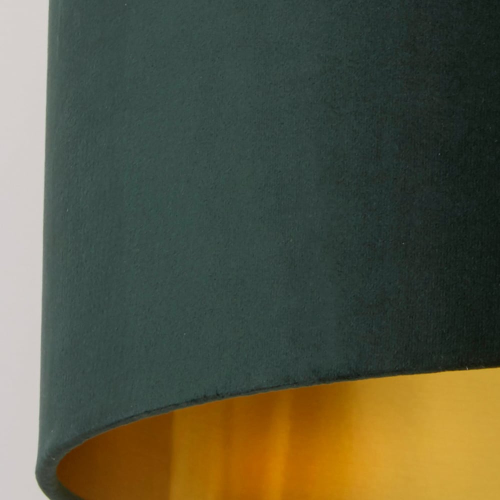 Lighting Collection Green Gold Inner Velvet Drum Shade 50cm Image 4