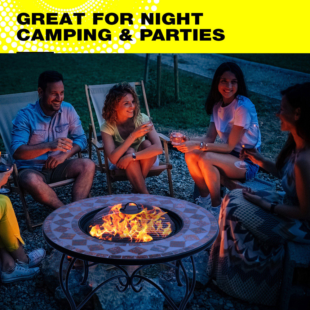 Centurion Supports Fireology Kennocha Cream and Pale Brown 4 in 1 Fire Pit Image 3