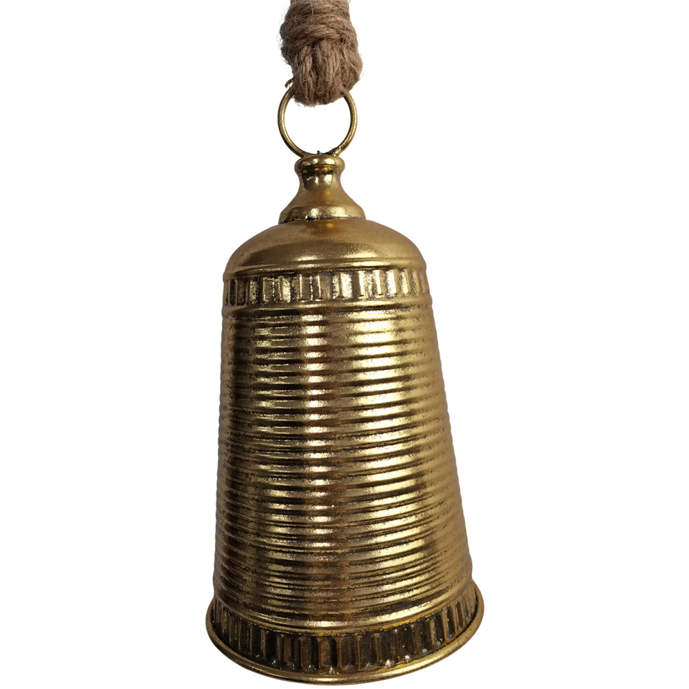 Ribbed Rustic Bell Gold Image 5