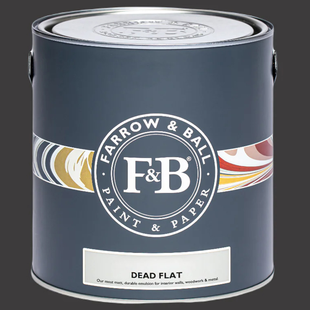Farrow & Ball Dead Flat Pitch Black Matt Paint 2.5L Image 2