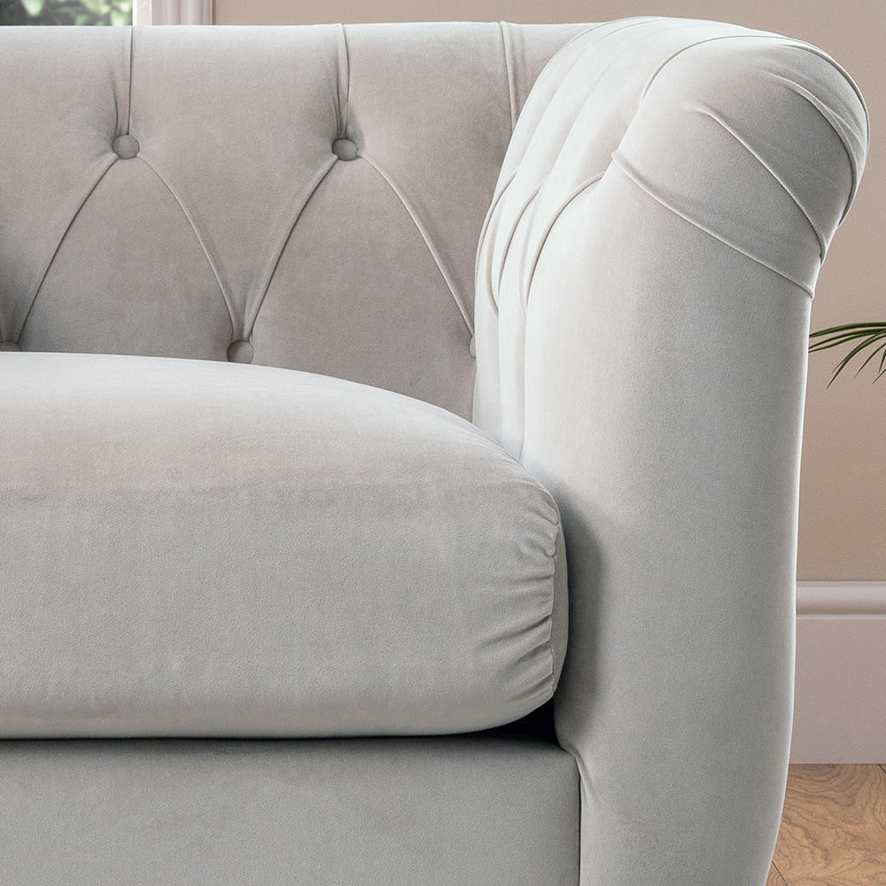 Chalk Velvet Armchair Image 2