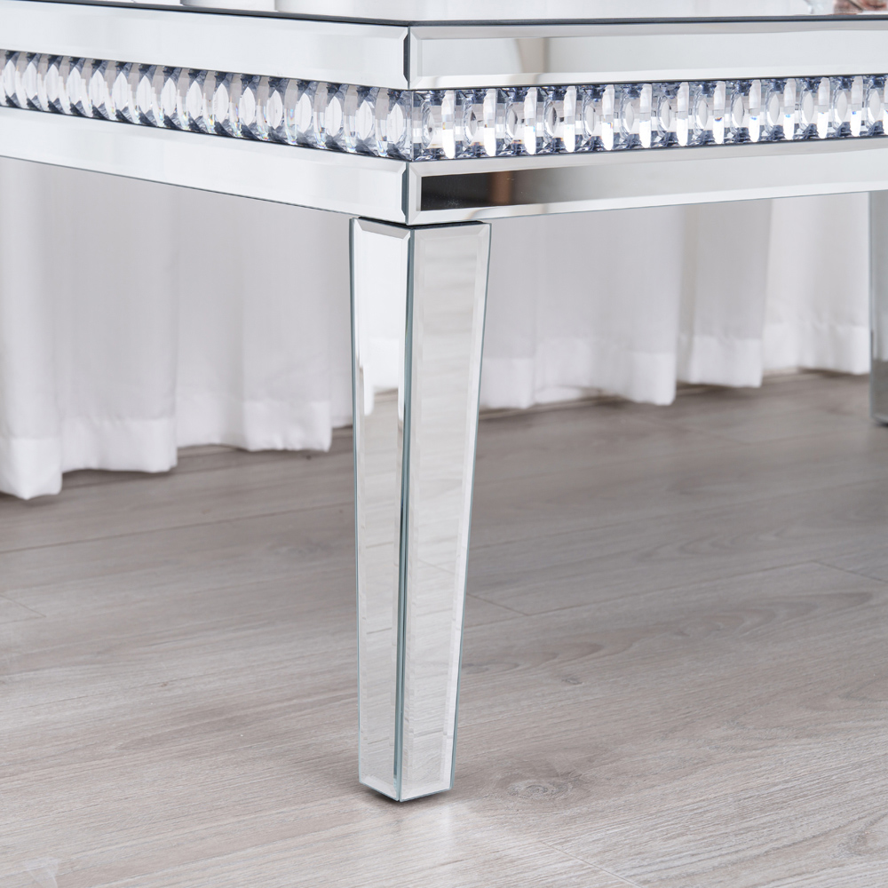 Comfy Living Mirrored Crystal Coffee Table Image 3