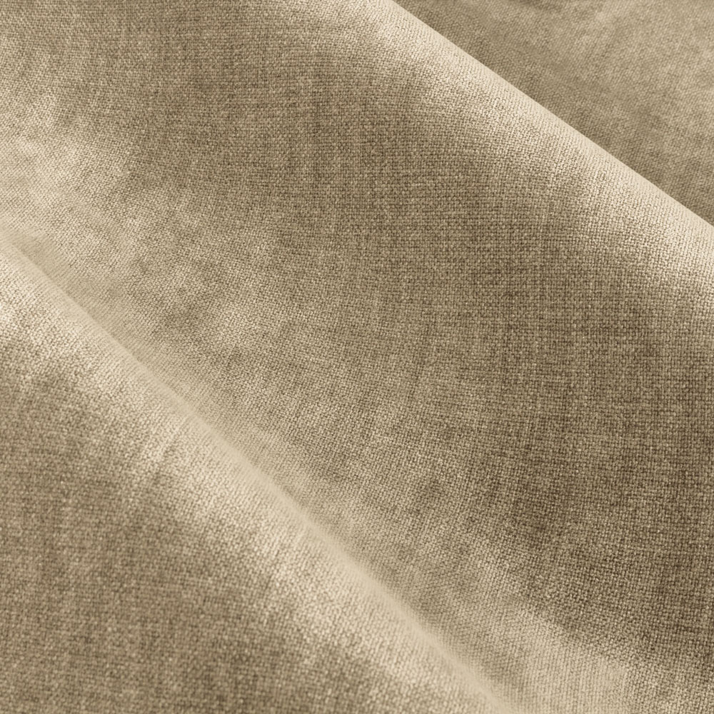Yard Heavy Natural Chenille Velvet Pencil Pleat Curtains 117 x 137cm Image 3