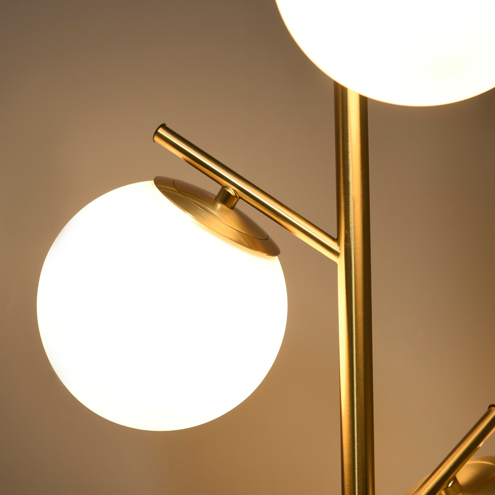 HOMCOM Gold 3 Light Tree Floor Lamp Image 3