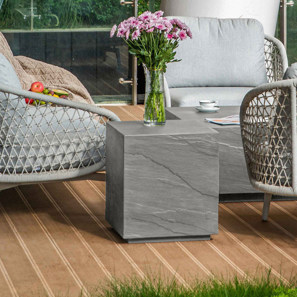 Elementi Colorado Space Grey GRC Side Table Image 4