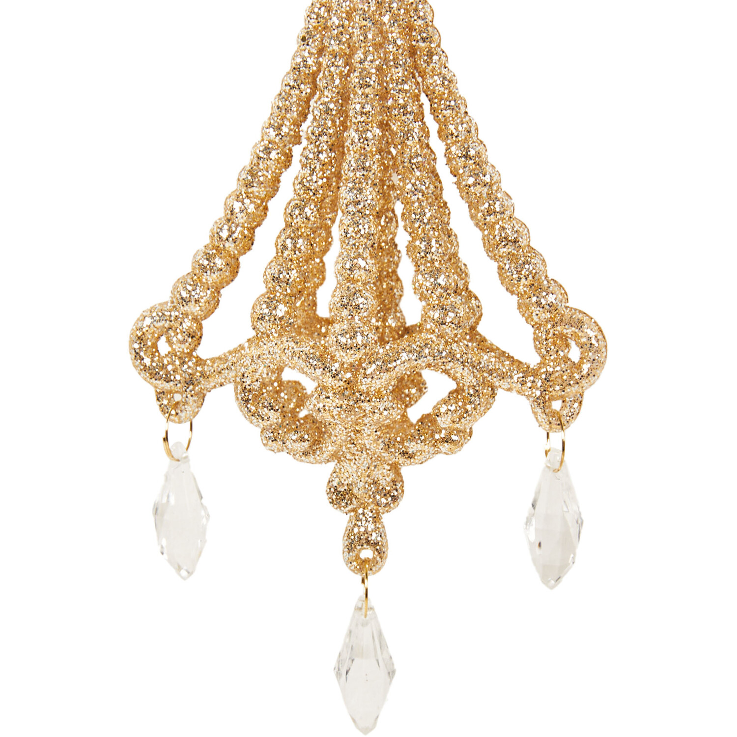 Champagne Gold Glitter Droplet Decoration - Champagne Gold Image 3