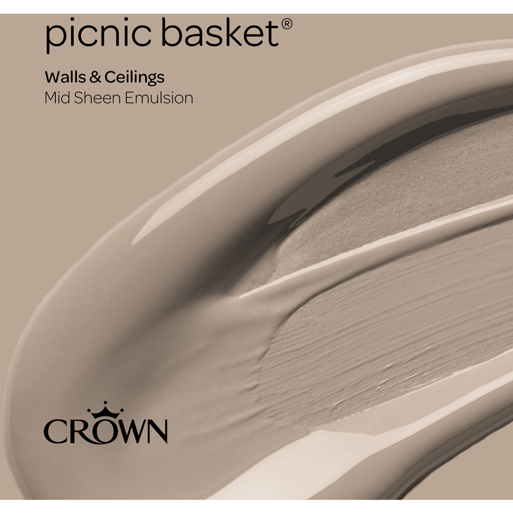 Crown Walls & Ceilings Picnic Basket Mid Sheen Emulsion Paint 5L Image 6