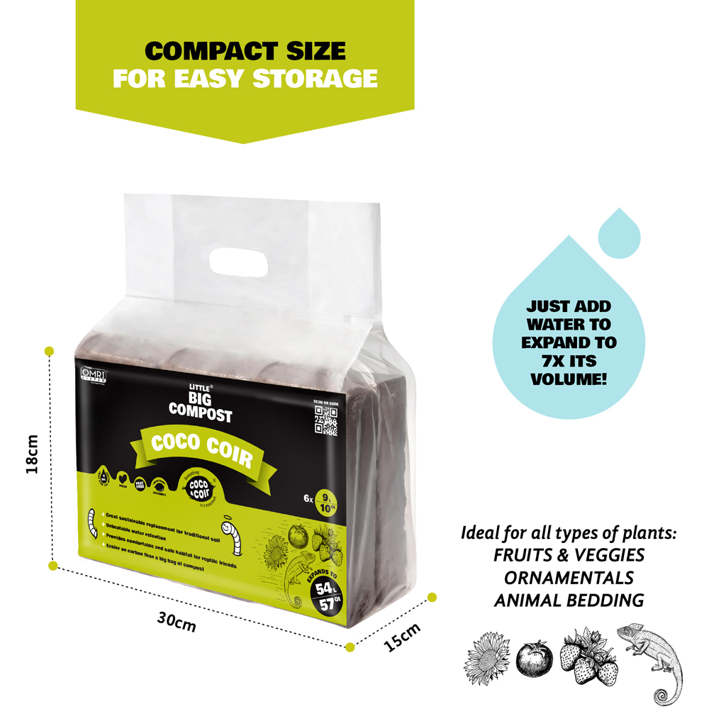 Coco & Coir Little Big Compost Coco Coir Compost 54L Image 8